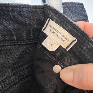 Madewell The Perfect Vintage wide leg jean, stonewashed black